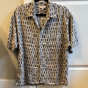 Pierre Cardin vintage Black and beige Geometric Casual Shirt